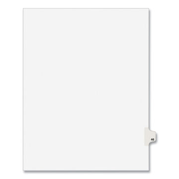 Avery® Preprinted Legal Exhibit Side Tab Index Dividers, Avery Style, 10-tab, 46, 11 X 8.5, White, 25-pack, (1046) freeshipping - TVN Wholesale